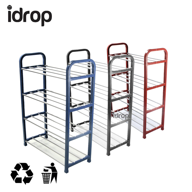 idrop 4 Tier Shoe Rack furniture in Black, Blue or Red variation color