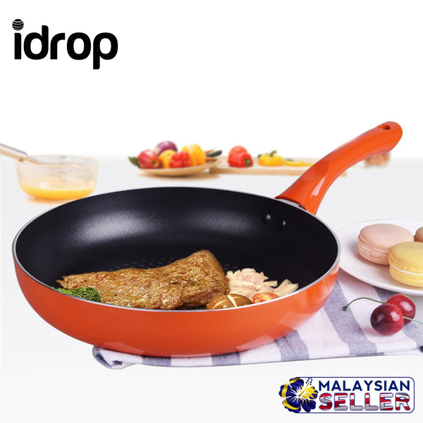 idrop Non-Stick Thick Stainless Steel Frying Cooking Wok Pan [24cm, 26cm, 28cm, 30cm]